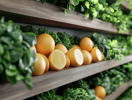 A bustling scene of eco-conscious shoppers embraces a zero-waste lifestyle at a sustainable grocery store Vibrant, fresh produce fills bins, encouraging customers to buy in bulk and minimize packaging waste This conscious consumerism embodies a commitment to a greener, more sustainable future AI Generativeの素材