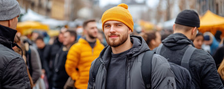 The seasonal market sale is alive with energy! Shoppers buzz with excitement, navigating crowded aisles in search of the perfect deals Happy faces beam as they discover hidden treasures, creating a vibrant atmosphere that embodies the true spirit of shopping AI Generativeの素材