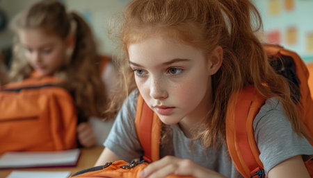 The air crackles with excitement as students arrive for their first day of school Backpacks are unzipped, revealing colorful supplies and eager anticipation Classrooms buzz with laughter and new friendships, setting the stage for a year filled with learning and fun AI Generativeの素材