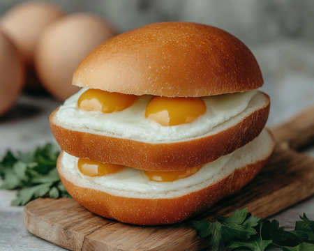 This gluten-free egg sandwich recipe is a fast and healthy breakfast option It's packed with protein and whole ingredients, making it a satisfying and nutritious start to your day Simple to make and absolutely delicious, this recipe is perfect for busy mornings AI Generativeの素材