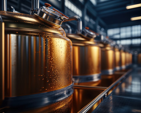 Go behind the scenes at a craft brewery and discover the secrets of beer making! This tour explores the brewing process, from raw ingredients to finished product, showcasing the equipment used and the passionate people behind the craft beer culture AI Generativeの素材