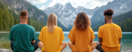 Escape to a serene lakeside mindfulness retreat and discover inner peace Connect with nature, cultivate mental well-being, and embark on a journey of healing Immerse yourself in tranquility and find solace amidst breathtaking surroundings AI Generativeの素材