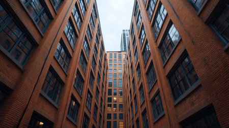 Discover the vibrant creative energy pulsing through a city's industrial district Explore art studios, design spaces, and urban renewal projects, witnessing how forgotten corners are transformed into thriving hubs of artistic expression and innovation AI Generativeの素材
