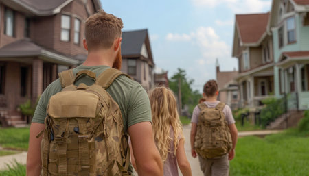 Journey back in time with friends on a captivating walking tour, uncovering the hidden architectural treasures of a bygone era Explore the charming details and stories behind these historic gems, revealing the city's rich past and enduring beauty AI Generativeの素材