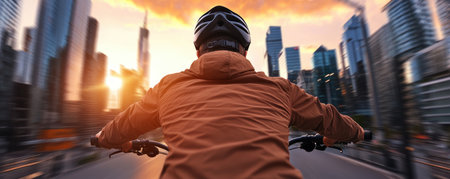 Pedal through a vibrant city with friends! Explore hidden parks, charming neighborhoods, and breathtaking waterfront views on a scenic bike adventure This group discovery offers a unique perspective on urban life, where every turn unveils new delights AI Generativeの素材