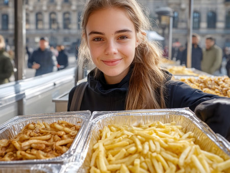 Embark on a culinary adventure in the heart of the city, where delicious street food awaits Explore local flavors and indulge in authentic street eats, a must-try experience for food lovers Discover a world of tantalizing tastes and aromas, a true traveler's delight AI Generativeの素材