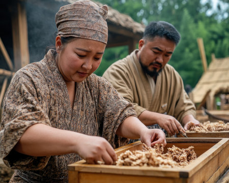 Dive into the rich cultural heritage of Location by learning the art of Specific Costume Type making Join a hands-on workshop led by local artisans, master traditional techniques, and create your own unique garment Choose from group or private sessions, and discover authentic craftsmanship firsthand AI Generativeの素材
