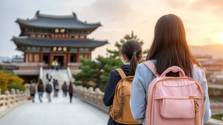 A group of travelers embarked on a journey to uncover the profound cultural significance of temple architecture Immersed in the rich history and traditions of a local shrine, they delved into the intricate details and symbolic meanings that define this sacred space AI Generativeの素材