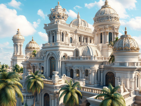 Journey through Dubai's Heritage District, where ancient traditions meet modern marvels This traveler's perspective highlights the captivating fusion of architecture, showcasing how Dubai seamlessly blends its rich past with a vibrant future Explore the harmonious coexistence of old and new, creating a unique cityscape AI Generativeの素材