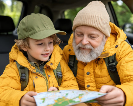 Embark on an unforgettable family road trip! This guide helps you craft the perfect itinerary, filled with exciting stops and adventures along the way Discover hidden gems, create lasting memories, and turn your journey into an epic adventure for the whole family Let the road trip planning begin! AI Generativeの素材