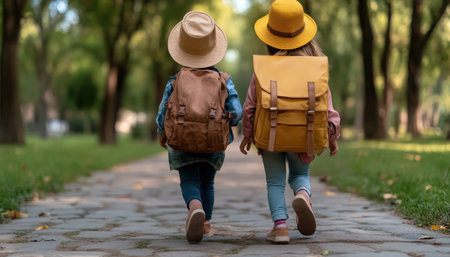 Two adventurers embark on a full day of sightseeing, following their itinerary to discover breathtaking scenic views and historic monuments They journey through captivating landscapes, immersing themselves in the rich tapestry of history and culture, creating unforgettable memories along the way AI Generativeの素材