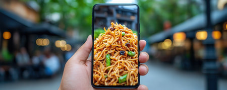 A vibrant smartphone photograph captures the essence of a homemade meal bursting with fresh ingredients The image radiates warmth and health, showcasing the beauty of wholesome food prepared with care The focus on vibrant colors and natural light emphasizes the goodness and freshness of each element, inviting viewers to appreciate AI Generativeの素材
