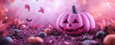 Embrace a modern twist on fall with this playful and whimsical pink pumpkin Halloween decor Add a touch of unexpected charm to your home with these vibrant accents, creating a delightful and festive atmosphere for the spooky season These pink pumpkins will infuse your space with a joyful and stylish AI Generativeの素材