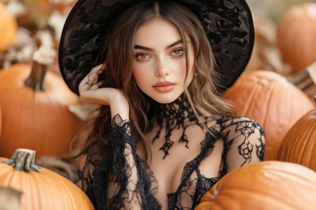 Get ready to enchant the season with trendy witch costumes! Our playful and stylish looks, complete with modern decor, will make you the most fashionable witch on Halloween Embrace the spooky season with fun, chic outfits and decorations Let our inspiration guide you to a magical Halloween! AI Generativeの素材