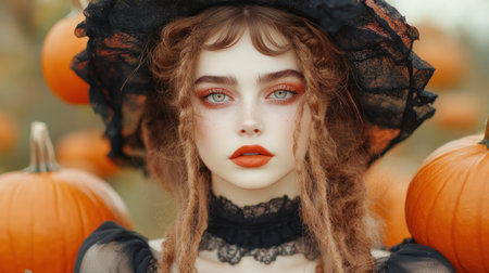 This Halloween, ditch the traditional witch costume and embrace a playful, modern twist Unleash your inner enchantress with a unique and stylish witch outfit that combines bold colors, whimsical details, and a touch of magic From vibrant hues to eye-catching accessories, create a look that's both enchanting and fashionable for AI Generativeの素材