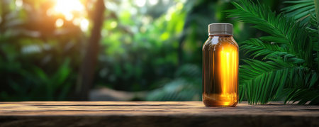 A shimmering hydration bottle, bathed in warm sunlight, embodies the spirit of summer wellness Its vibrant glow symbolizes refreshment and vitality, a beacon of hydration against the heat As sunlight dances upon its surface, it reminds us to stay cool, hydrated, and energized throughout the day AI Generativeの素材