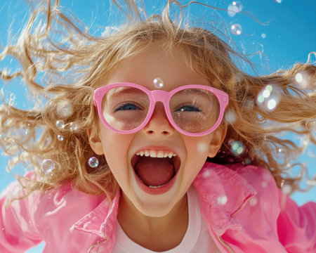 A photographic journey through the heart of childhood Capture the unbridled joy of kids playing in the sunshine, their laughter echoing amidst sparkling bubbles Radiant smiles and pure innocence shine brightly, preserving precious moments of unadulterated happiness AI Generativeの素材