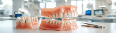 Imagine a 3D visualization guiding your dentist through every step of prosthetic tooth placement This high-tech solution provides clear, step-by-step instructions, making dental procedures more efficient and precise Witness the future of dentistry in action! AI Generativeの素材