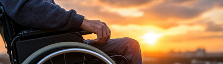 A wheelchair user actively participates in an architecture planning session, advocating for inclusive design principles This collaborative effort aims to create a more accessible and equitable built environment, ensuring everyone has equal access and opportunity AI Generativeの素材