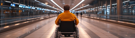 Experience the thrill of solo wheelchair travel! This guide equips you with the knowledge and confidence to navigate bustling airports with ease and independence Learn how to access facilities, utilize airport services, and navigate busy crowds, all while maintaining your accessibility needs AI Generativeの素材