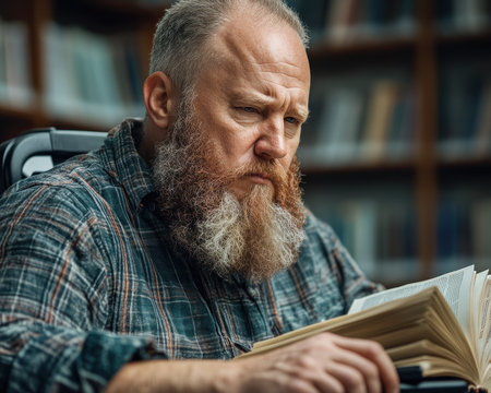 A wheelchair user actively participates in a lively book club discussion at the community library, highlighting the importance of inclusive interaction and accessible reading experiences for all The scene emphasizes the library's commitment to creating a welcoming and welcoming environment for diverse individuals, fostering a love of literature for everyone AI Generativeの素材