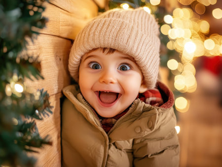 Witness the pure delight of a child discovering a surprise behind each door of their Christmas Advent Calendar With each unveiling, the magic of the holidays unfolds, filling their eyes with wonder and their hearts with joy It's a heartwarming reminder of the simple pleasures that make Christmas truly special AI Generativeの素材