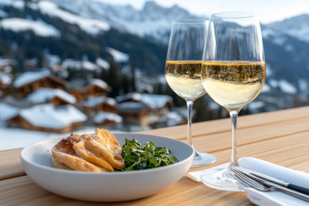 Escape to a five-star haven for the ultimate ski vacation Enjoy private instruction, fine dining, and unparalleled pampering amidst breathtaking winter landscapes Unforgettable skiing adventures await, coupled with luxurious amenities and exceptional service, creating a truly exceptional experience AI Generativeの素材