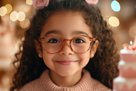 A little girl's radiant smile embodies the joy of the holiday season Surrounded by family and friends, she embraces the spirit of giving and kindness Laughter and warmth fill the air as cherished memories are made, creating a lasting legacy of holiday cheer AI Generativeの素材