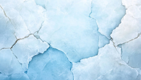 A frozen lake stretches out, its surface a canvas of icy white Delicate cracks spiderweb across the frozen expanse, revealing the chilling depths below The thin ice, a fragile layer, shimmers under the winter sun, a testament to the power of nature's artistry This captivating photograph captures the fleeting beauty AI Generativeの素材
