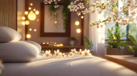 Indulge in ultimate relaxation with a soothing massage infused with reflexology Our skilled therapists use gentle touch to promote deep relaxation and well-being Experience tranquility and rediscover a sense of peace Book your appointment today! AI Generativeの素材