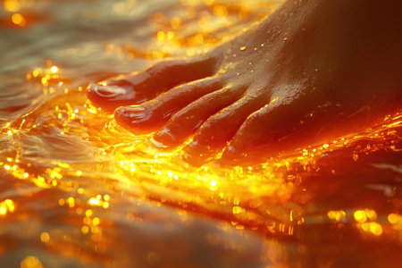 Indulge in a soothing reflexology session and discover the transformative power of foot massage Experience deep relaxation and alleviate stress while promoting overall well-being Let the gentle pressure on specific points on your feet bring calmness and balance to your mind and body AI Generativeの素材