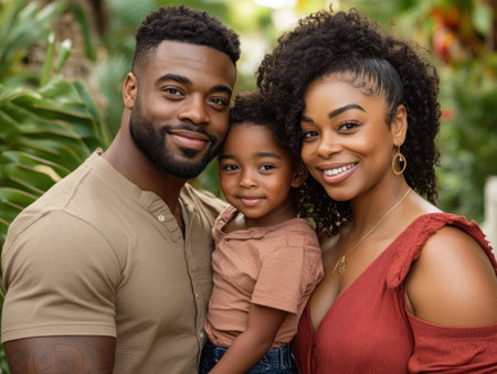 A heartwarming family portrait captures the joy and love of the holiday season Laughter and smiles fill the image as they embrace the magic of the holidays Perfect for Christmas cards, social media, and preserving cherished memories AI Generativeの素材