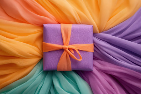 Elevate your gift wrapping with vibrant tissue paper! Add texture and visual appeal with colorful layers Discover creative ideas for enhancing the beauty of your packages and making gifts extra special From simple folds to intricate designs, tissue paper adds a touch of whimsy and elegance to any present AI Generativeの素材