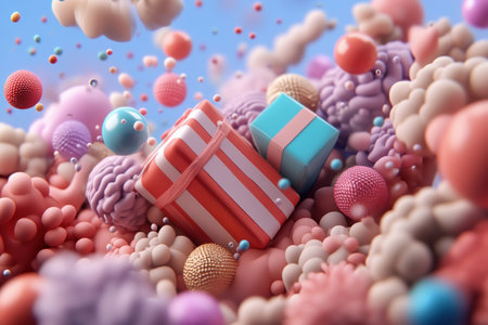 The holiday spirit is alive and well, with generosity flowing like warm, festive air Gifts and joy are exchanged, spreading cheer and kindness throughout the season Every heart feels the warmth of this generosity, making this a truly magical time AI Generativeの素材