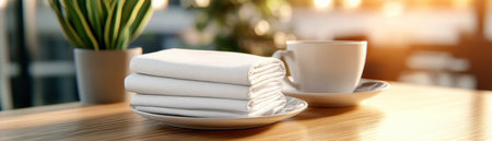 Elevate your holiday tablescape with festive napkins adorned with seasonal decorations These decorative napkins add a touch of cheer and elegance, creating a stunning visual centerpiece From snowflakes to reindeer, choose designs that reflect your holiday theme and create a warm and inviting atmosphere for your guests AI Generativeの素材