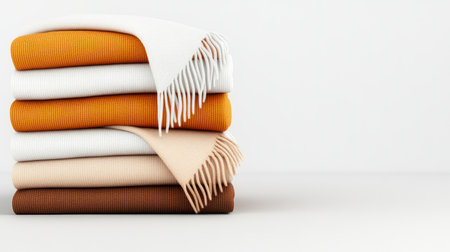 Embrace the cozy chill of winter with our stacked fleece blankets Crafted for ultimate warmth, these blankets offer luxurious comfort and style Perfect for snuggling up during those cold months, our winter fleece ensures you stay warm and comfortable all season long Experience the ultimate cozy retreat with our plush AI Generativeの素材