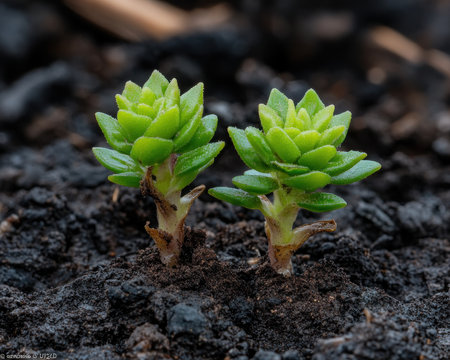 Spring awakens with the promise of new life Delicate buds unfurl, revealing vibrant green leaves that signal nature's renewal Lush greenery blankets the landscape, bursting with vibrant blooms, a breathtaking spectacle for all to witness AI Generativeの素材