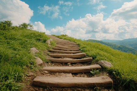 Embark on a transformative journey of self-discovery and growth With each deliberate step, embrace change and find purpose Motivation fuels your progress as you navigate the path towards a brighter future, where a new dawn awaits AI Generativeの素材