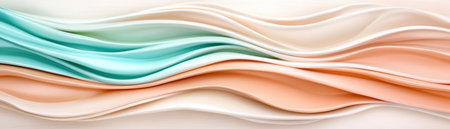 A gentle, abstract sunrise unfolds in soft pastel hues, like calming waves washing ashore Dreamy morning light paints the canvas with serene beauty, evoking a peaceful and tranquil atmosphere Subtle brushstrokes create a calming image perfect for a peaceful start to the day AI Generativeの素材