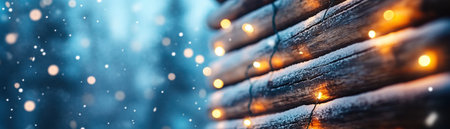 Imagine the warmth of twinkling Christmas lights casting a magical glow on a cozy home, filled with festive d cor and music Outside, a gentle snowfall creates a serene winter wonderland The perfect setting for a heartwarming holiday gathering, where memories are made and spirits soar AI Generativeの素材