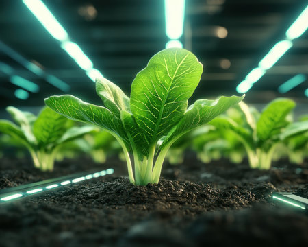This solution combines sustainable agriculture, advanced analytics, and eco-friendly data visualization It utilizes digital displays to provide actionable insights for smart farming and precision agriculture This empowers farmers to optimize resource use, enhance yields, and minimize environmental impact AI Generativeの素材