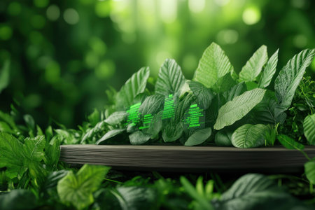 This digital dashboard empowers sustainable growth by visualizing eco-friendly trends and analytics It helps track environmental impact, generate sustainability reports, and inform ESG investments By presenting green data clearly, it guides organizations toward a greener future AI Generativeの素材