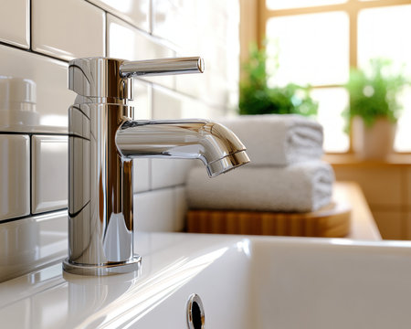 Transform your bathroom into a sparkling sanctuary with fresh finishes Our expert tips will guide you through achieving a sanitized glow, leaving your space feeling clean and revitalized Discover effective bathroom hygiene and cleaning practices to maintain a healthy and inviting environment AI Generativeの素材