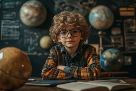 A young boy, brimming with confidence, embodies the boundless potential of childhood learning His focused expression reveals deep engagement in imaginative play within a school setting This image champions play-based learning and self-directed exploration, highlighting how fostering creativity unlocks a child's full potential AI Generativeの素材