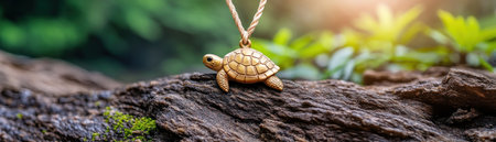 This exquisite turtle charm symbolizes longevity, prosperity, and protection Meticulously crafted, it embodies timeless wisdom and resilience More than jewelry, it's a powerful amulet for luck, health, and well-being, bringing serenity and good fortune A perfect gift representing a long, successful, and protected life AI Generativeの素材