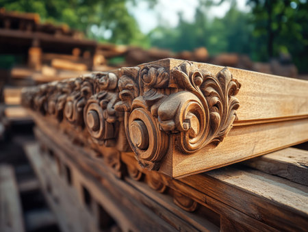 We masterfully repair and restore antique and modern wooden sculptures Our artistic detailing, bold finishes, and refined craftsmanship bring damaged carvings back to life Precision and authenticity guide our expert solutions, preserving heritage and enhancing the beauty of each piece AI Generativeの素材