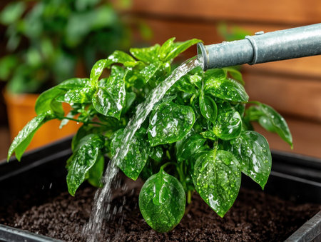Learn expert dry-season watering techniques to keep outdoor plants lush and thriving, even in arid climates This guide covers optimal schedules, methods (like deep watering and mulching), and water conservation tips Ensure your garden flourishes year-round, despite drought conditions AI Generativeの素材