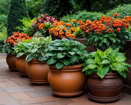 Unleash your creativity with vibrant container gardening! Discover artistic DIY arrangements and expert techniques for stunning floral displays From selecting perfect pots and plants to crafting unique designs, transform your patio, balcony, or garden into a breathtaking haven Explore inspirational ideas and elevate your outdoor space with handcrafted flower artistry AI Generativeの素材