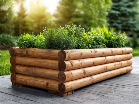 Create an accessible and productive garden with inspiring elevated bed designs Perfect for seniors and those seeking ergonomic solutions, these raised beds improve posture and yield Explore simple DIY plans and professional designs to transform your backyard into an enjoyable oasis, minimizing bending and maximizing gardening ease AI Generativeの素材
