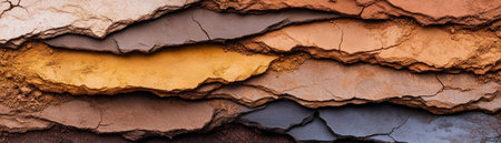 Transform clay gardens with artistic, sustainable drainage solutions Layered earth tones create visually stunning, eco-friendly designs Innovative concepts integrate natural drainage, promoting biodiversity and reducing water waste while enhancing aesthetic appeal through diverse soil textures and colors AI Generativeの素材